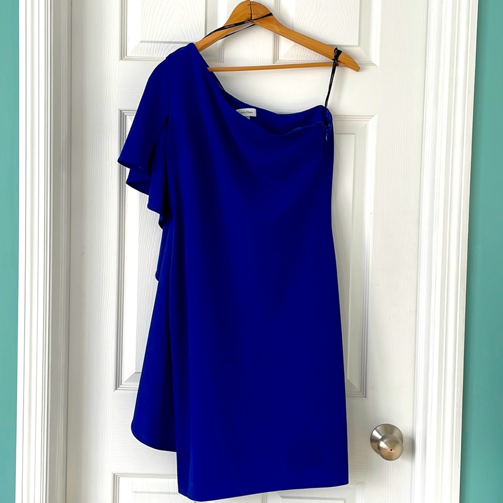 Calvin Klein One shoulder Cocktail dress, Size 10